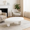 Royal Hampton Coffee Table, 30 Inch Asymmetric Pebble Design, High Gloss White - 2 of 4