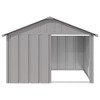 vidaXL Dog House Grey Galvanized steel 45.9 x 40.6 x 32.1 in Durable - 3 of 4