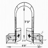 Double Door Metal Garden Arch for Plant,Arbor Trellis for Climbing Plants,Outdoor Wedding and Party Archway,Sturdy Iron Plant Support-Coolbibila - 4 of 4