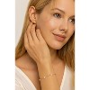 Hollywood Sensation Dainty Bracelet with Five Cubic Zirconia Stones 9 Inches Gold - 2 of 4