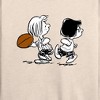 Women's - Peanuts - Marcie Patty Football Lightweight French Terry Wide Neck Long Sleeve Shirt - 2 of 4