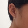 Cubic Zirconia Huggie Earrings 14k Gold Plated Tiny Earrings Small Huggie Hoop Earrings Simple Lightweight Hoops Gift for Women - 3 of 4