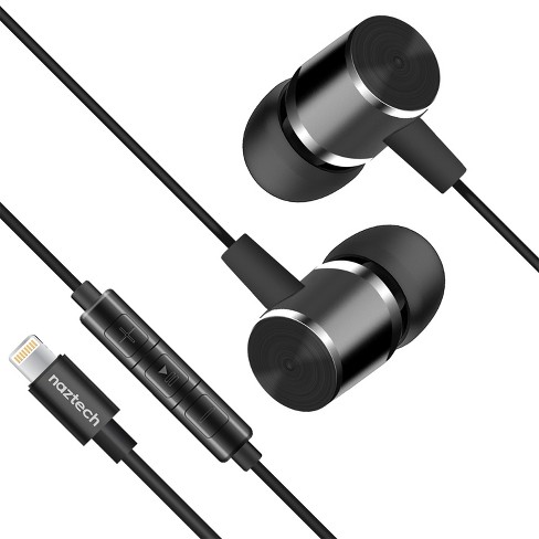 Naztech® Platinum Mfi Lightning® Earphones (black). : Target