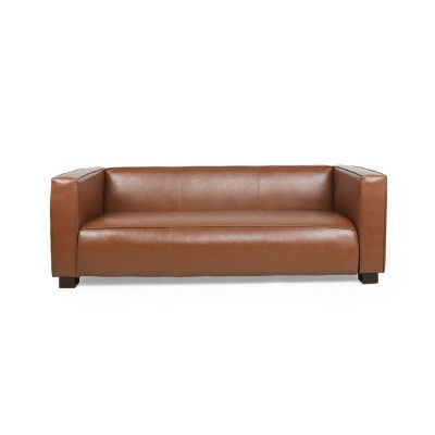 NicBex PU Leather Sofa Couch Modern Upholstered 3 Seater Sofa with Extra Deep Seat,Comfy Couch for Living Room,Apartment