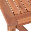 53" Slatted Acacia Wood X-Frame Patio Bench Brown - Saracina Home: Weather-Resistant, Seats 2, Garden Furniture - 4 of 4