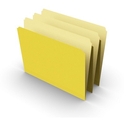 HITOUCH BUSINESS SERVICES File Folders Straight Cut Letter Size Yellow 100/Box TR509661/509661