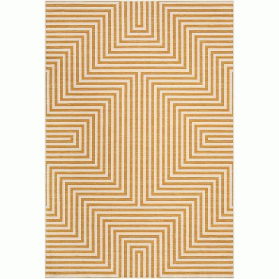 Kitchen Runner Rug Washable Non-Slip, Modern Geometric Green Low Pile Carpet for Hallway Bathroom Bedroom, Foldable Striped Floor Mat