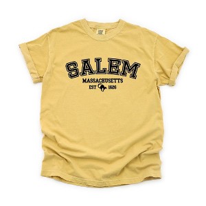 Simply Sage Market Women's Salem Massachusetts Short Sleeve Garment Dyed Tee - 1 of 4