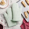 MARTHA STEWART Honeycomb Quilted Chambray Oven Mitt 2-Pack Set - 4 of 4