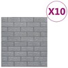 vidaXL 3D Wallpaper Bricks Self-adhesive 10 pcs Anthracite - 2 of 4
