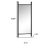 HomeRoots 71" Black Wood Leaning Ladder Framed Full Length Mirror - 3 of 4