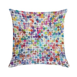 Retro Art Paint Rainbow Pillow Covers 18x18 Decorative Throw Pillows Soft Square Cushion Covers for Couch Sofa Bedroom - 1 of 1