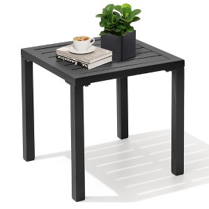 Crestlive Products Aluminum Outdoor Side Table Pool Lounge Chair Side Table Weather Resistant Small Square Coffee End Table - 1 of 4