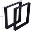 Set of 2 Heavy-Duty Metal Table Legs, Wide Steel Box Section Square Legs, Industrial Style Dining Table and Desk Legs, 28x35 Inches - 2 of 4
