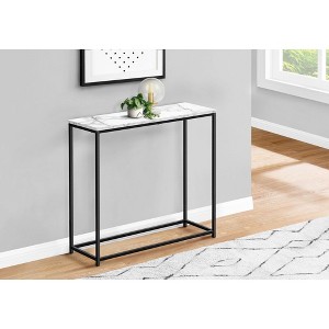 NicBex Narrow Console Table,Stylish Minimalist Entryway Table with Metal Frame,Modern Couch Table for Living Room,White - 1 of 4