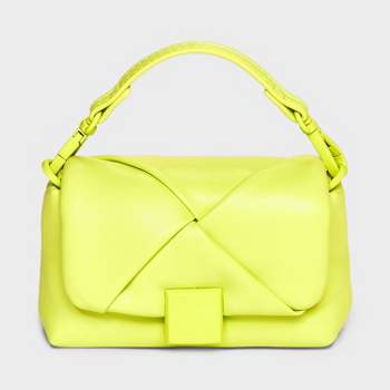 Midi Boxy Satchel Handbag - A New Day™ Lime Green