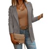 Imily Bela Women's Casual Blazer, Solid Color Long Sleeve Blazer, Office Open-Front Blazer - 2 of 4
