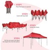 Ainfox 10ft x 20ft Outdoor Gazebo Canopy Tent without Sidewalls Heavy Duty Tent for Party Wedding Events Beach BBQ - 3 of 4