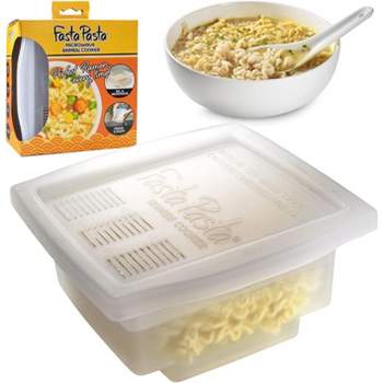 La Pasta Microwave Ramen Noodle Cooker - No Mess  Sticking or Waiting For Boil - Patented Design Makes Perfect Noodles Every Time