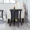 HomeStock Round End Table with Shelf Two-Tier Storage Accent Furniture with Curved Legs and Smooth Veneer Finish for Home - 4 of 4