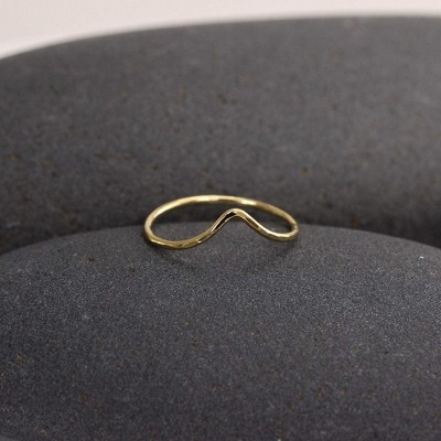 Mini Hammered Chevron Bands by Lotus Stone Jewelry