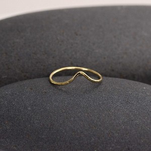 Mini Hammered Chevron Bands by Lotus Stone Jewelry - 1 of 4
