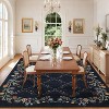 Acekool Washable Floral Area Rug, Non-Slip Low Pile Soft Carpet, Stain Resistant Indoor Rug for Living Room, Bedroom, Dining Room - 2 of 4