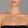 Guili Sterling Silver Pendant Necklace with Asscher-Cut CZ in Green, Gold, Red, White, Rose Gold, or Blue—A Unique and Radiant Design. - 3 of 4