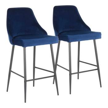 Set of 2 Marcel Contemporary Counter Height Barstools - LumiSource
