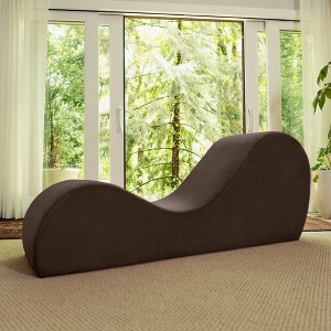Avana Sleek Chaise Lounge for Yoga - Made in The USA - Great for Stretching, Relaxation, Exercise & More, 60D x 18W x 26H Inch, Light Grey - 1 of 4