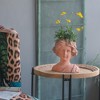 NAYSAYE Planter Greek Style Cement Head Bust Planter Classical Design for Indoor Outdoor Garden, Brown, 9.1"*5.5"*9.4" - 4 of 4