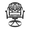 NicBex 2PC Outdoor Dining Chair,Aluminum Patio Dining Chairs with Black Frame and Random Color Cushion,Modern Swivel Chairs Suitable for Patio,Garden - 4 of 4