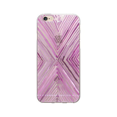 OTM Essentials Apple iPhone 8/iPhone 7 Tough Edge Geometrics &#38; Patterns Clear Case - X Purple