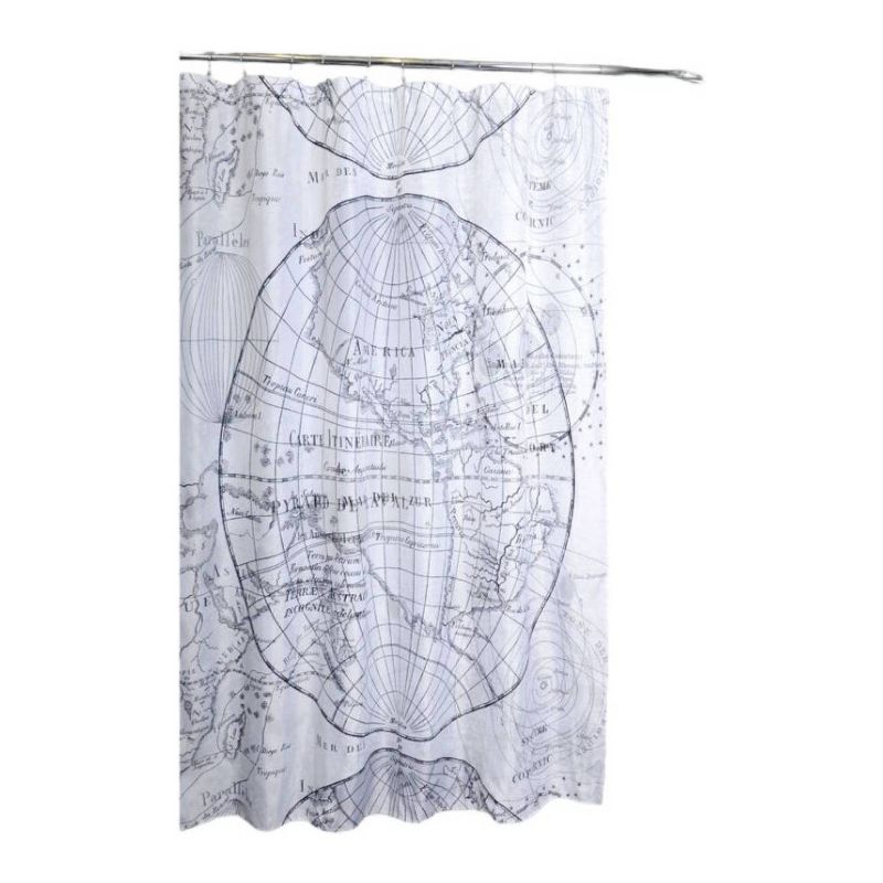 Vintage World Fabric Shower Curtain - Moda at Home, 1 of 5