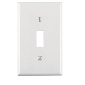 Leviton White 1 gang Thermoplastic Nylon Toggle Wall Plate (Pack of 20) - 1 of 1