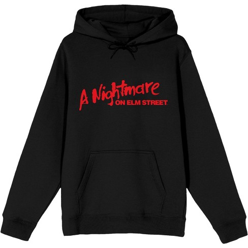 A Nightmare on Elm Street Red Text Logo Men s Black Sweatshirt Small