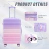 Lyngins Hardshell 20/24/28 Inch 3PCs Luggage Sets with Gradient Color,Combination Lock,PC Spinner Wheels,Suitcases Sets for Family Trips - 4 of 4