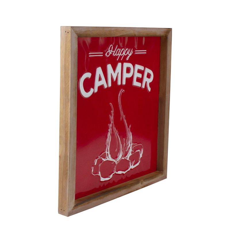 Raz Imports 14" Red and White Happy Camper Metal Wall Art, 3 of 5
