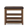 Natural Rubberwood Long Shoe Bench with Concealed Storage – Nordic Style Entryway Organizer - 4 of 4