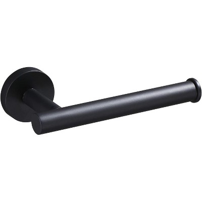 USHOWER Matte Black Toilet Paper Holder, Wall-Mounted Toilet Roll Holder for Bathroom, Durable SUS304 Stainless Steel, Modern Style