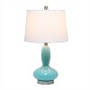 Glass Dollop Mercury Table Lamp with Fabric Shade - Lalia Home - 2 of 4