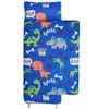 EVERYDAY KIDS Toddler Nap Mat –Roaring Dinos– Soft Microfiber, Rollup with Handle & Pillow, for Preschool, Daycare, or Travel -Ages 2-6 years - 3 of 4