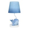 Lambs & Ivy Bubbles & Squirt Hand Painted Whale Lamp with Blue Shade and Bulb - 4 of 4