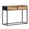 vidaXL Console Table 39.4"x13.8"x29.5" Rough Mango Wood and Natural Cane - 4 of 4