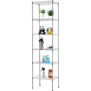 FDW 6 Tier Wire Shelving Unit Heavy Duty Storage Rack Metal Shelf Garage Organizer Shelves - 1 of 4