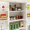Sevobal Utility Storage Cabinets, Double Door Cabinet with Adjustable Shelves and Drawers for Living Room Kitchen Hallway, White, 23.62"*15.74"*45.98" - 3 of 4