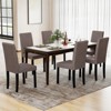 Tangkula Dining Chair Set of 4 Fabric Upholstered Rubber Wood Legs Side Armless - 2 of 4
