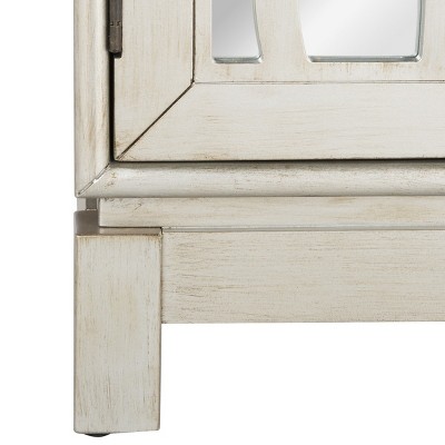 Ashlynn 32" Silver Solid Wood 2 Door Chest