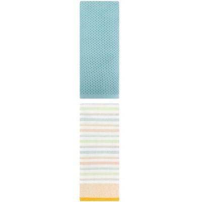 REGALWOVEN Bathroom Hand Towels Cotton Soft Absorbent Towel Set 13" x 30"/13" x 27" 2 Pcs