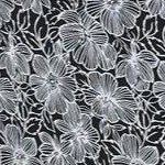 black white floral